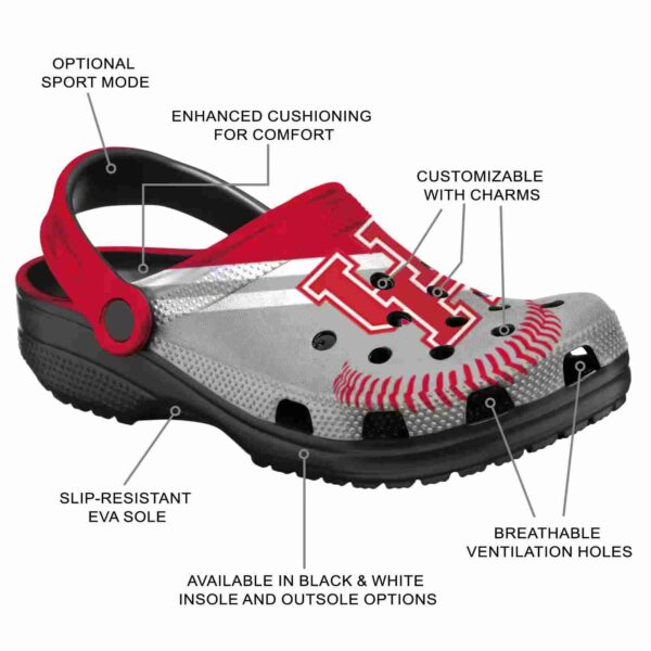 customized houston cougars baseball motif clog new arrival