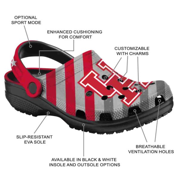 customized houston cougars star spangled graphic clog new arrival