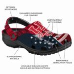customized houston cougars star spangled side pattern clog best selling