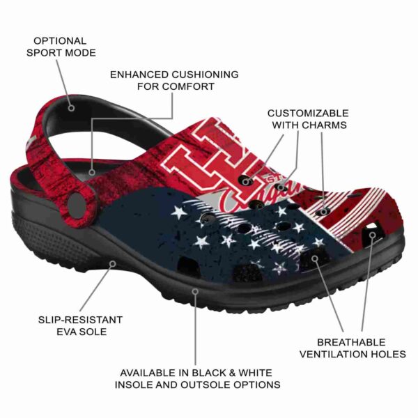 customized houston cougars star spangled side pattern clog new arrival