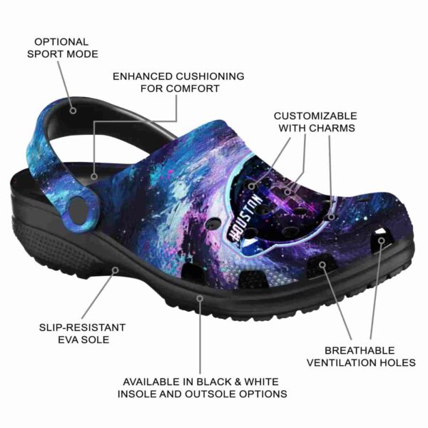 customized houston rockets galaxy swirl clog new arrival