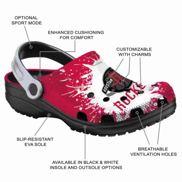 customized houston rockets splash art clog new arrival