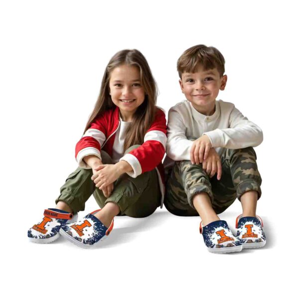 customized illinois fighting illini splash art crocs fashion forward