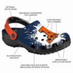Customized Illinois Fighting Illini Splash Art Crocs Best selling