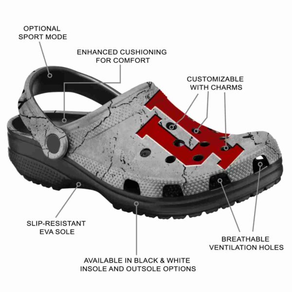 customized indiana hoosiers cracked texture clog new arrival