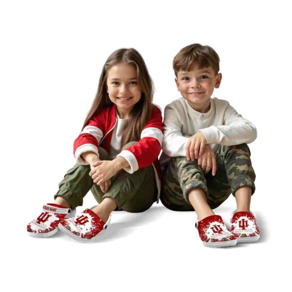 customized indiana hoosiers splash art clog fashion forward