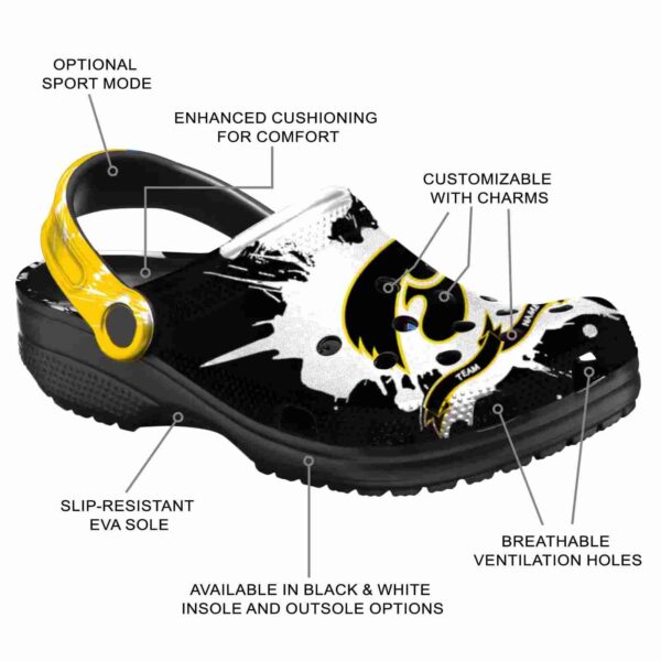 customized iowa hawkeyes splatter pattern crocs new arrival