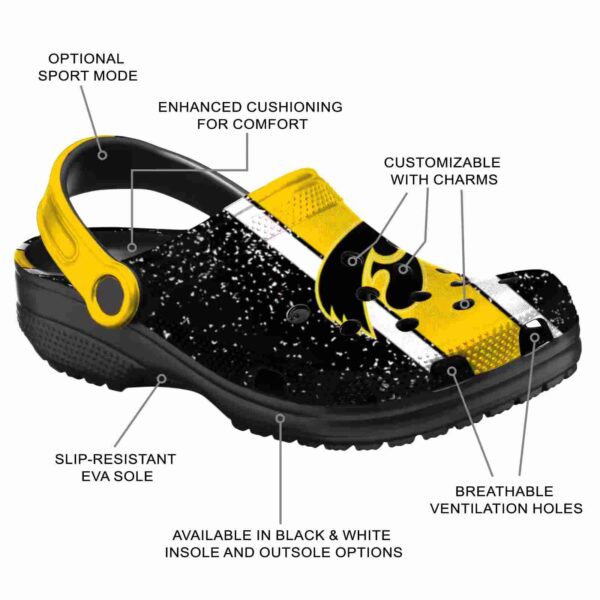 customized iowa hawkeyes vertical stripes crocs new arrival