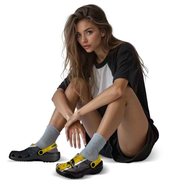 customized iowa hawkeyes vertical stripes crocs premium grade