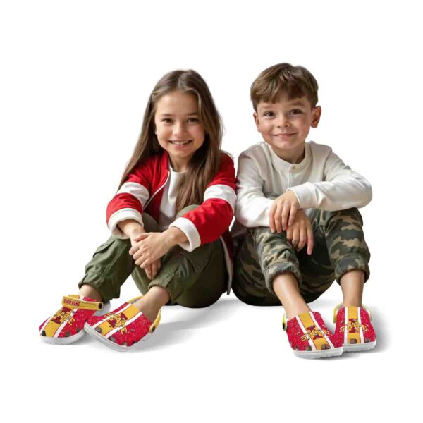 customized iowa state cyclones vertical stripes clog fashion forward