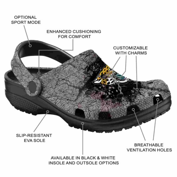 customized jacksonville jaguars cracked ground texture crocs new arrival