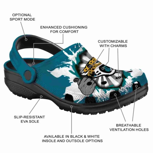 customized jacksonville jaguars gripping hand crocs new arrival