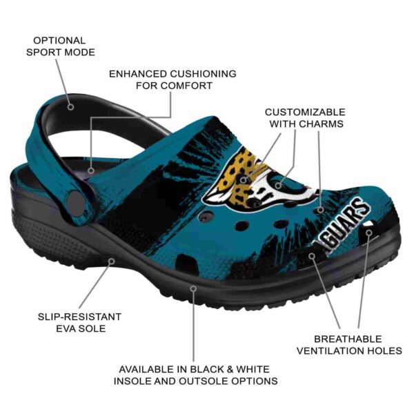 customized jacksonville jaguars paint splatter graphics crocs new arrival