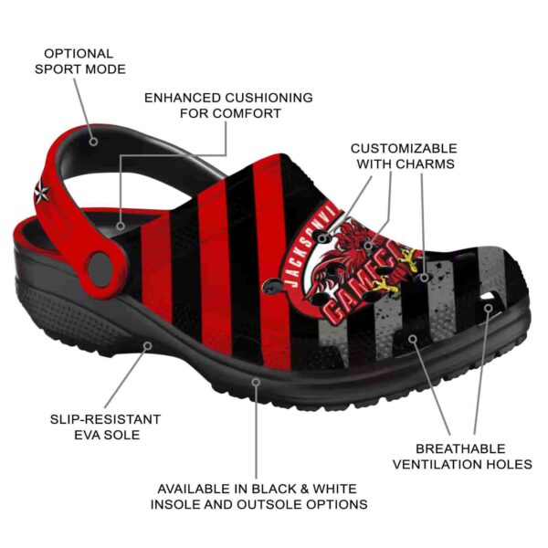 customized jacksonville state gamecocks star spangled graphic clog new arrival