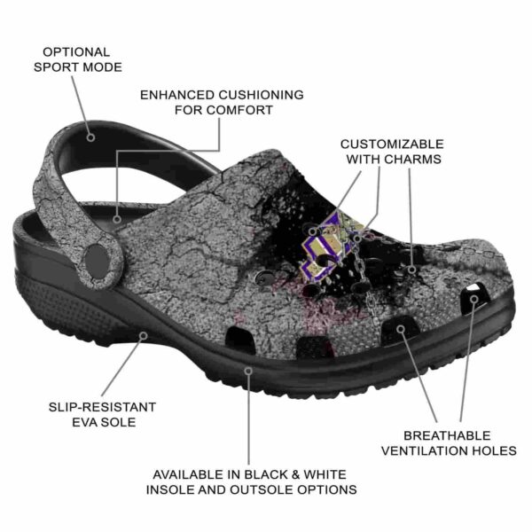 customized james madison dukes cracked ground texture clog new arrival