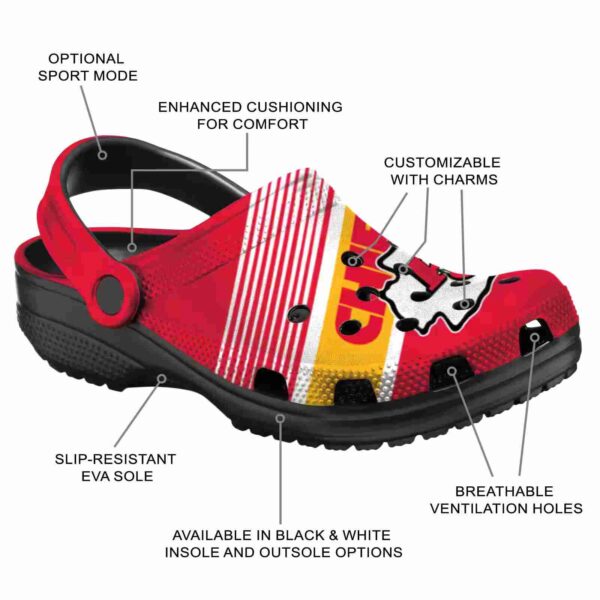 customized kansas city chiefs vibrant dual tone crocs new arrival