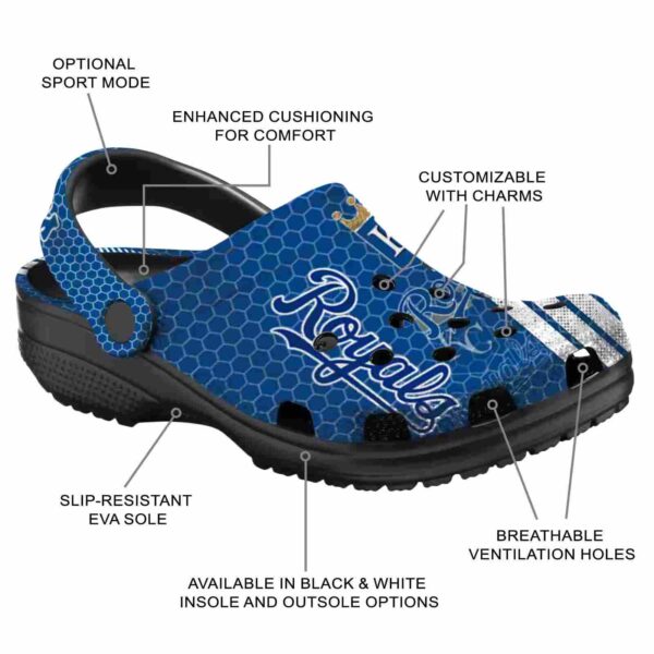 customized kansas city royals contrasting stripes crocs new arrival