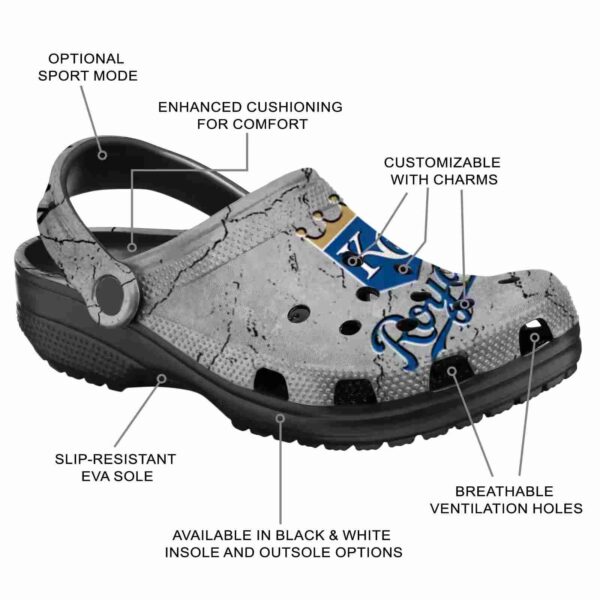 customized kansas city royals cracked texture crocs new arrival