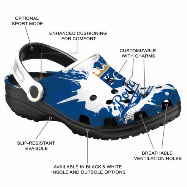 customized kansas city royals splatter pattern crocs new arrival
