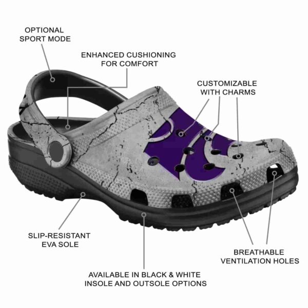 customized kansas state wildcats cracked texture clog new arrival