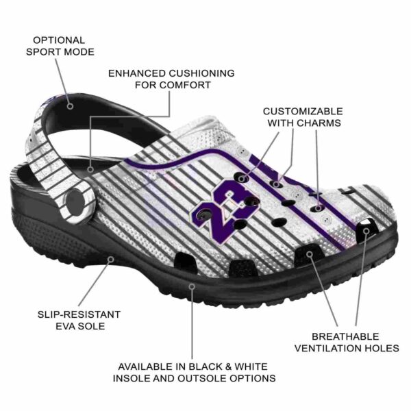 customized kansas state wildcats pinstripe pattern clog new arrival