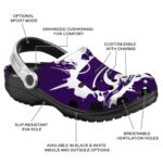 customized kansas state wildcats splatter pattern clog best selling