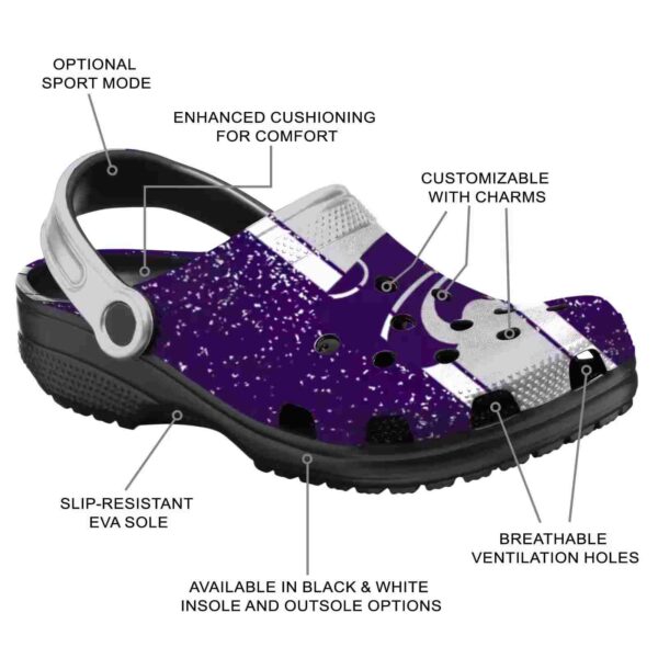 customized kansas state wildcats vertical stripes clog new arrival