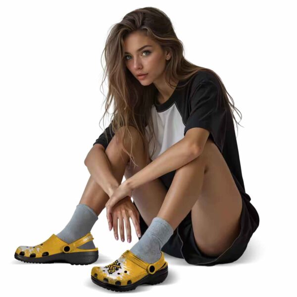 customized kennesaw state owls splatter background clog premium grade