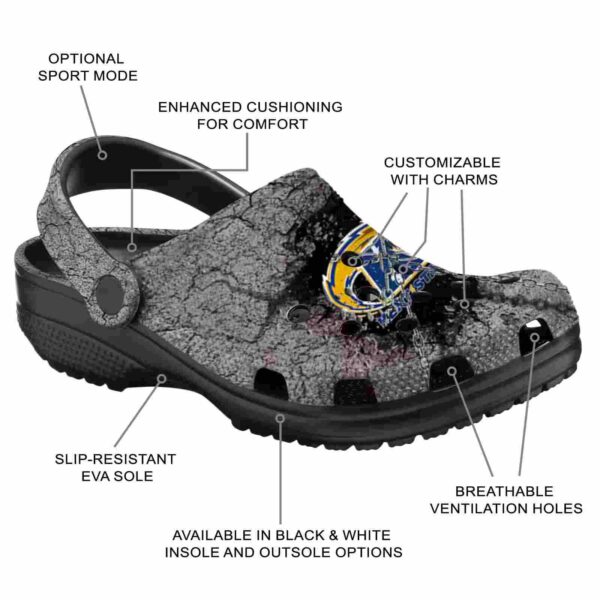 customized kent state golden flashes cracked ground texture clog new arrival