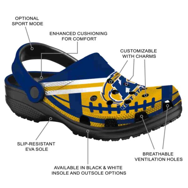 customized kent state golden flashes football motif clog new arrival