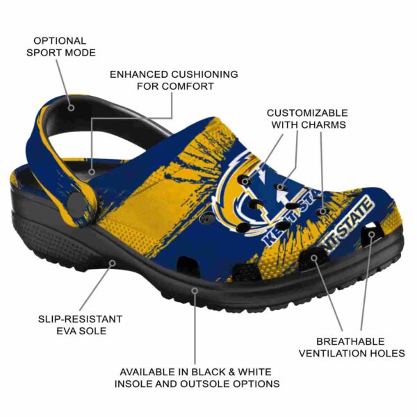 customized kent state golden flashes paint splatter graphics clog new arrival