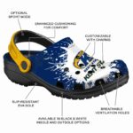 customized kent state golden flashes splash art clog best selling