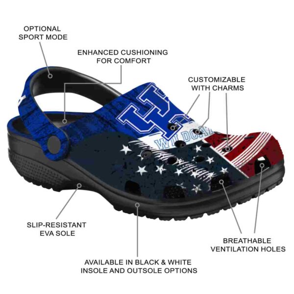 customized kentucky wildcats star spangled side pattern crocs new arrival