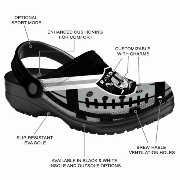 customized las vegas raiders football motif crocs new arrival