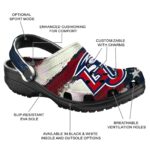 customized liberty flames patriotic stripes clog best selling