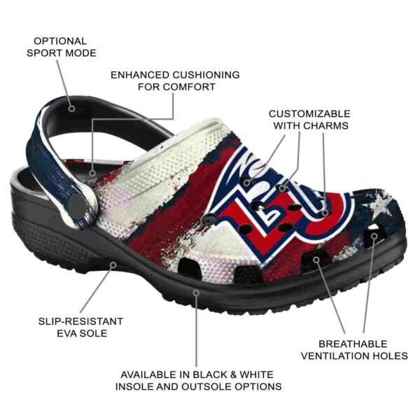 customized liberty flames patriotic stripes clog new arrival