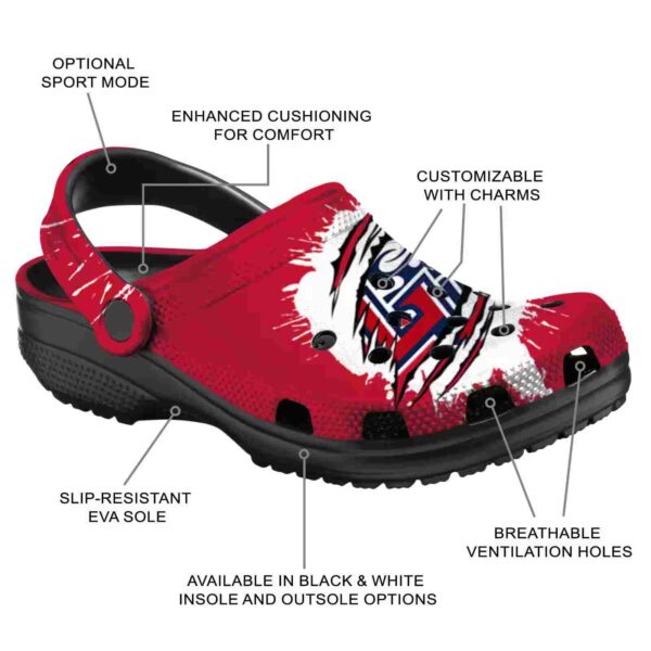 customized liberty flames splash motif background clog new arrival