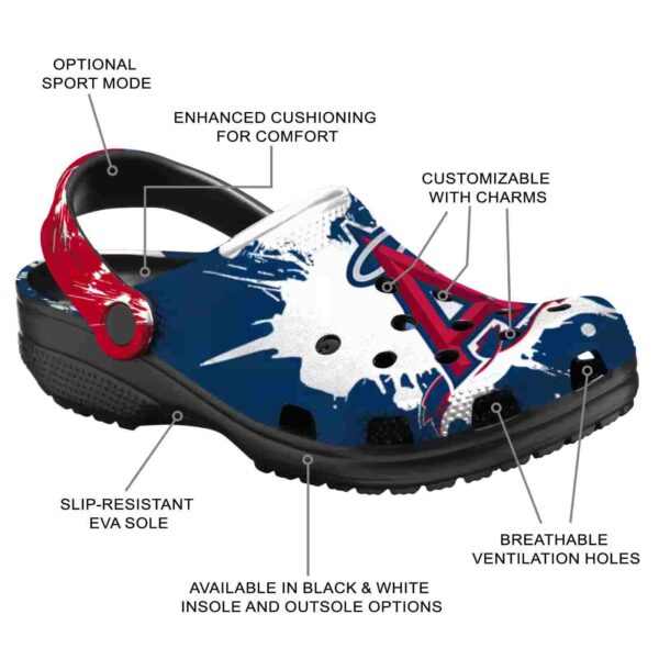 customized los angeles angels splatter pattern crocs new arrival