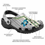 Customized Los Angeles Chargers Pinstripe Pattern Crocs Best selling