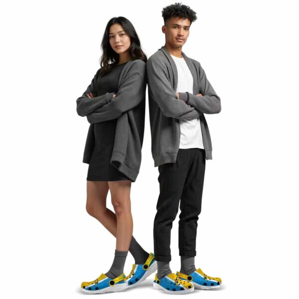 customized los angeles chargers vertical stripes crocs top rated