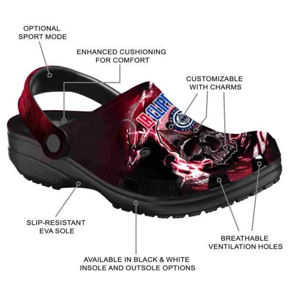 customized los angeles clippers gothic skull clog new arrival