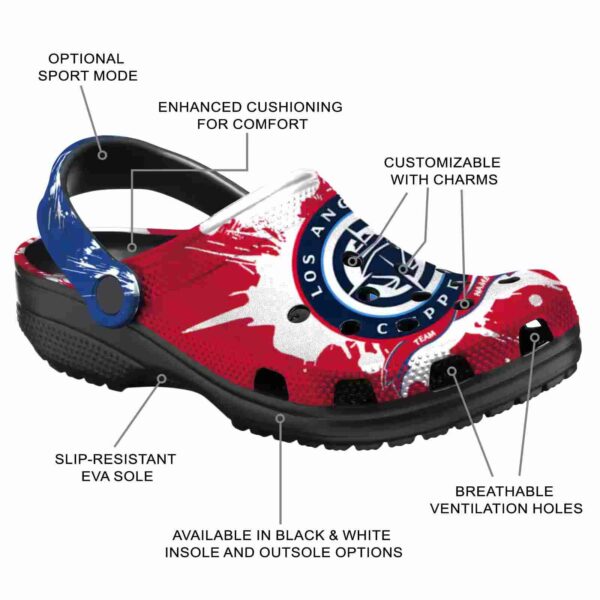 customized los angeles clippers splatter pattern clog new arrival