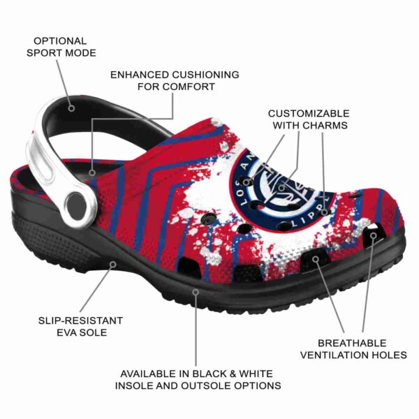 customized los angeles clippers zigzag paint burst clog new arrival