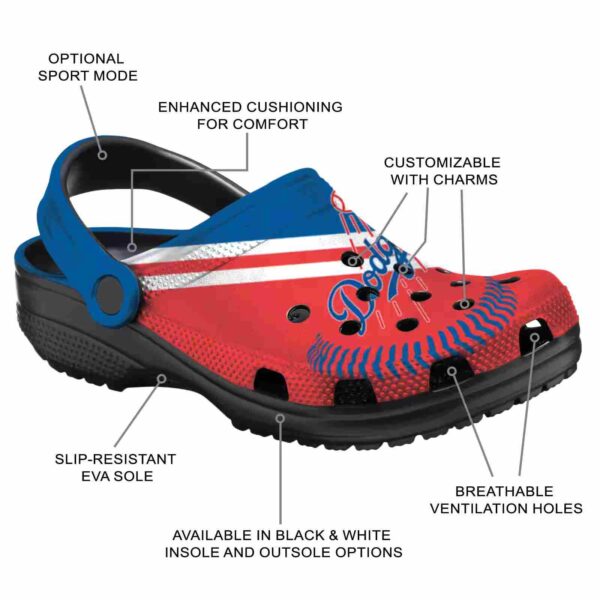 customized los angeles dodgers baseball motif crocs new arrival