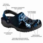 Customized Los Angeles Dodgers Gothic Skull Crocs Best selling