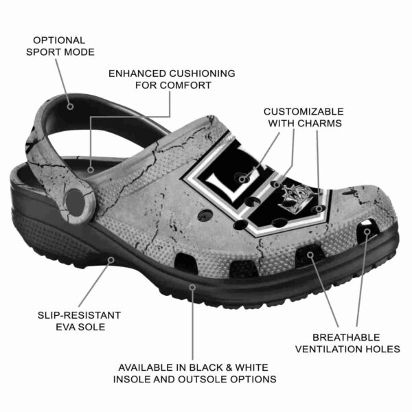 customized los angeles kings cracked texture clog new arrival