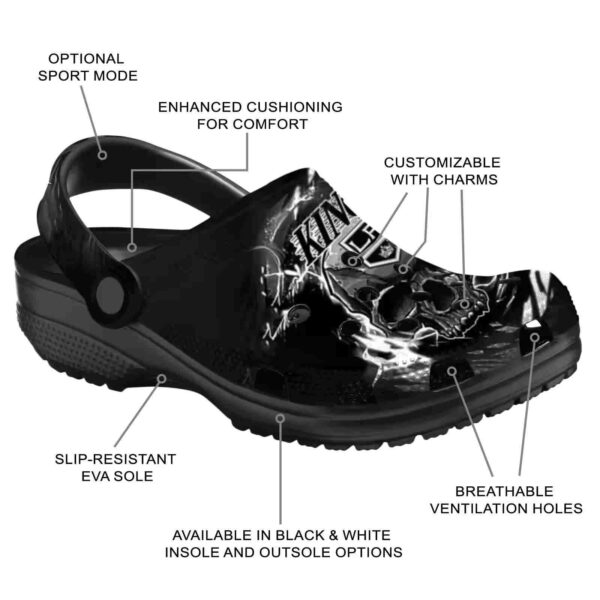 customized los angeles kings gothic skull clog new arrival