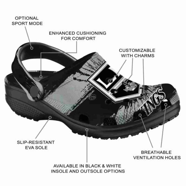 customized los angeles kings paint splatter graphics clog new arrival