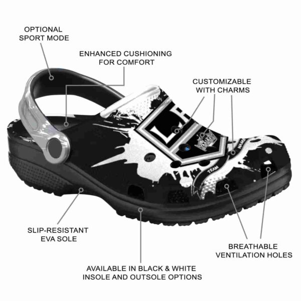 customized los angeles kings splatter pattern clog new arrival