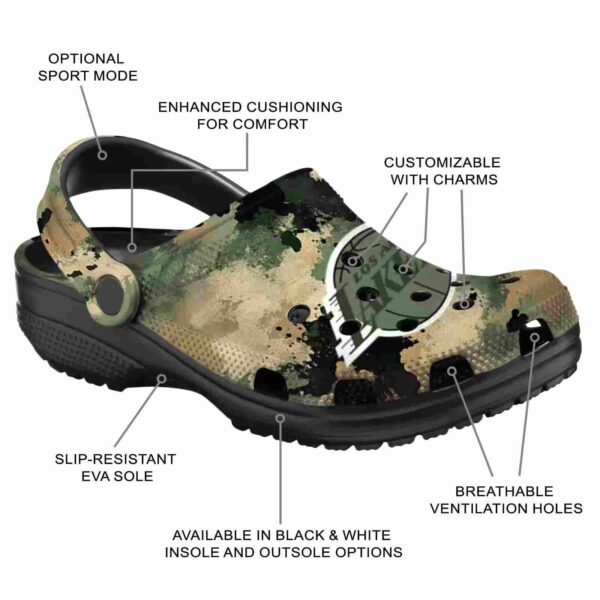 customized los angeles lakers camouflage craze crocs new arrival